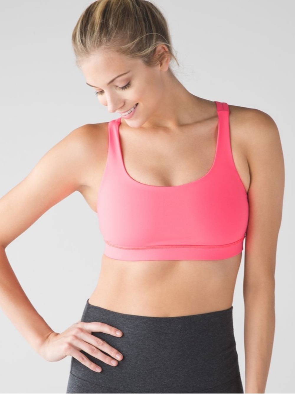Lululemon Coral Pink Energy Bra - Picture 1 of 7